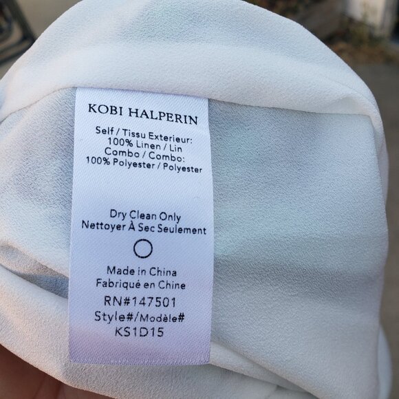 Kobi Halperin Sophie Dress Tropical Floral Linen Crew Neck A Line Sleeveless XS - Picture 8 of 8